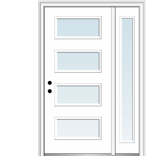 Verona Home Design Spotlight 53'' x 81.75'' Glass Fiberglass Front